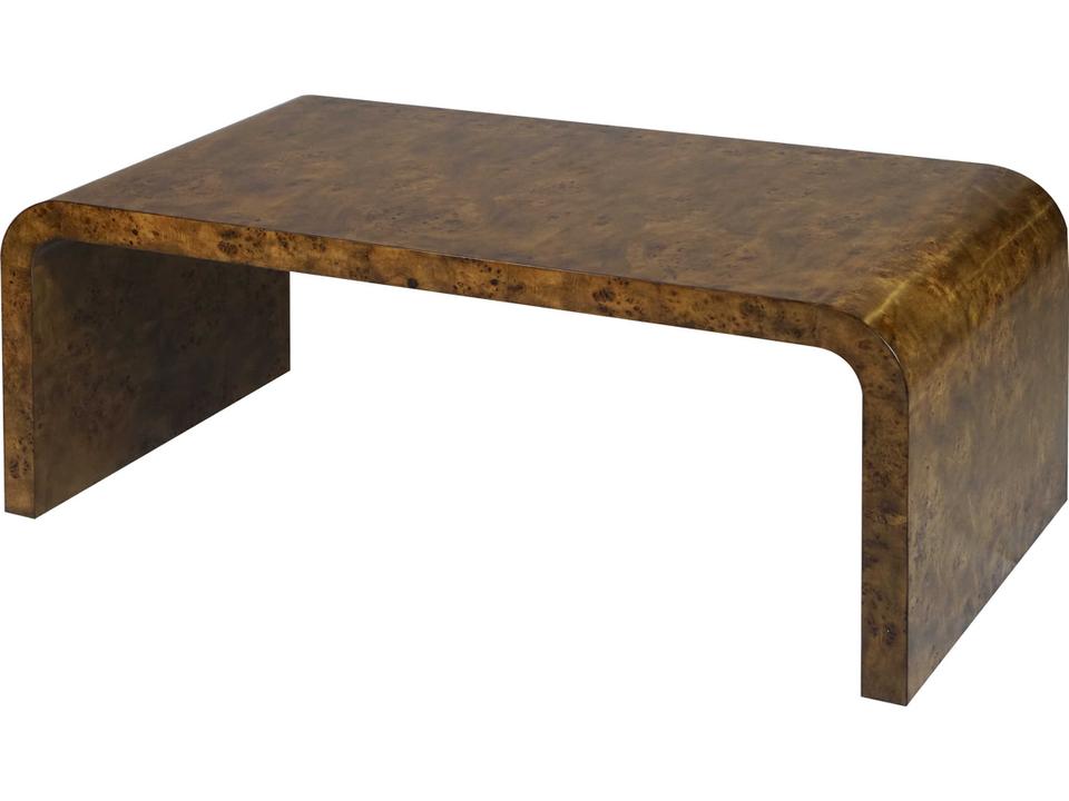 Newbury Waterfall Coffee Table in Dark Burlwood