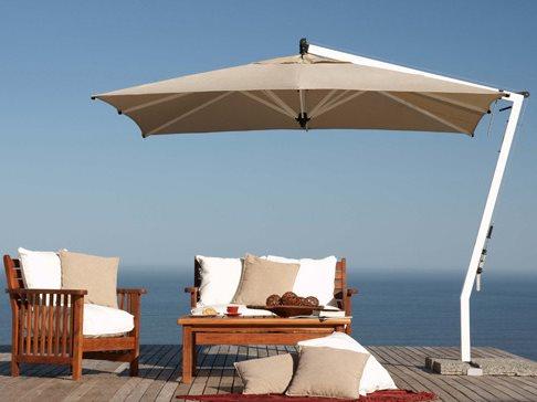 Picollo 9.8 Foot Square Cantilever Outdoor Umbrella with Crank Lift