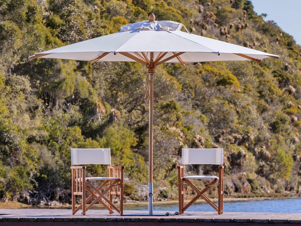 Safari Eucalyptus 13 Foot Octagon Pulley Lift Patio Umbrella