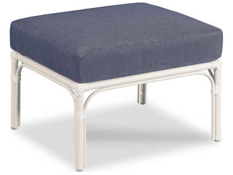 Carlyle Cloud White Aluminum Cushion Ottoman