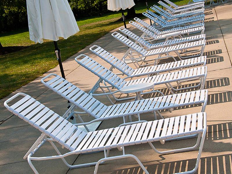 Country Club Strap Aluminum Patio Lounge Set
