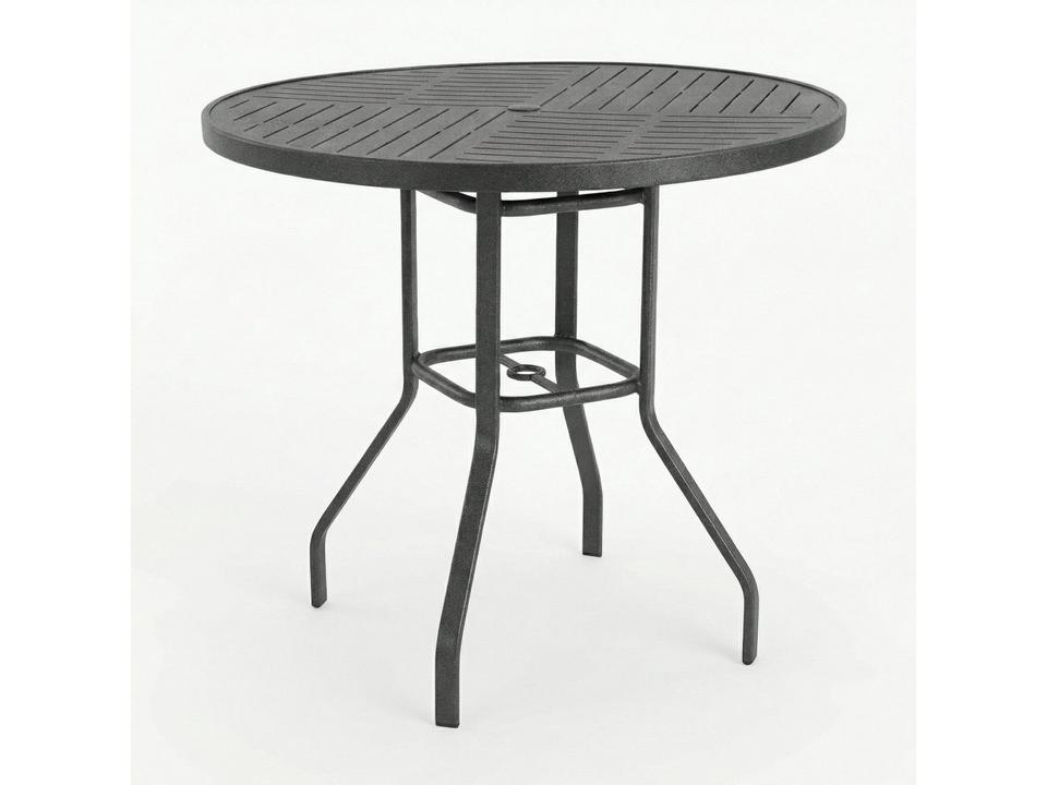 Napa Punched Aluminum Round Counter Table
