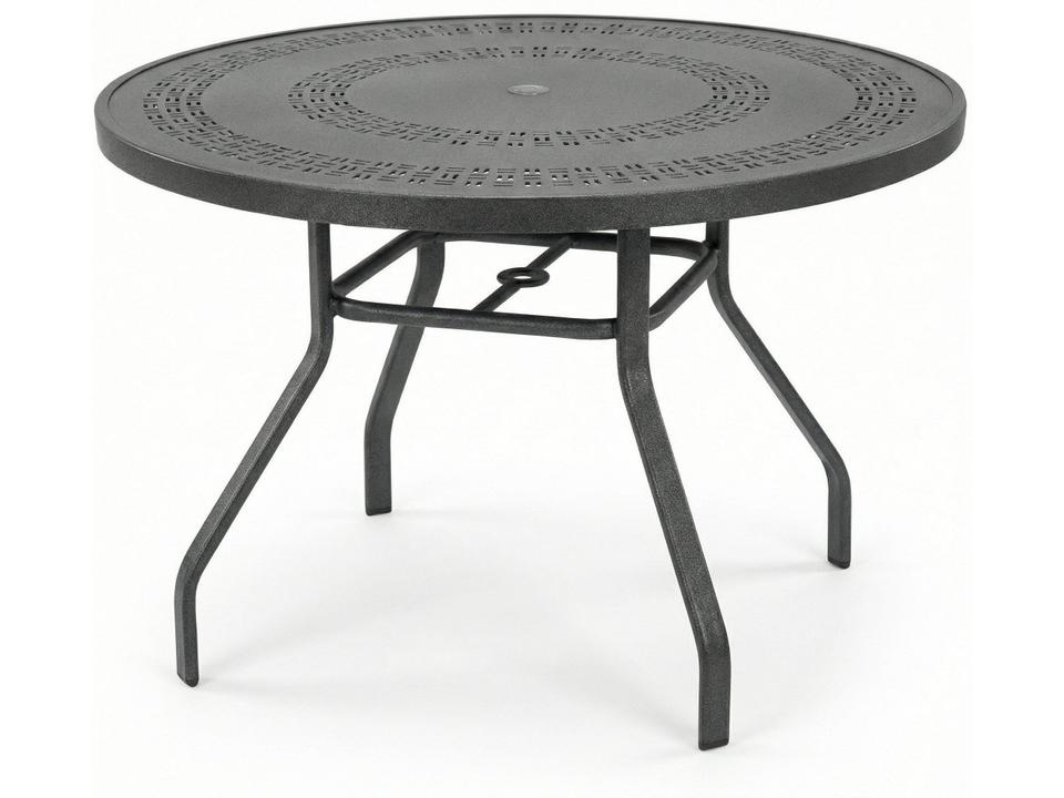Mayan 36-Inch Round Punched Aluminum Dining Table