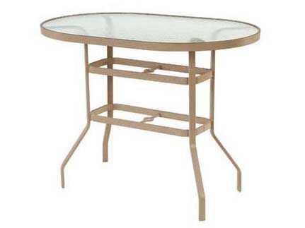 Glass Top Aluminum Round Balcony Table