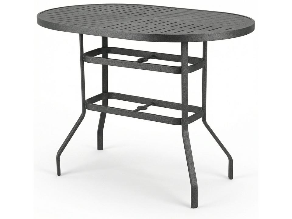 Napa Punched Aluminum Oval Counter Table