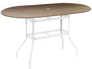 Raleigh Oval Outdoor Counter Table with Umbrella Hole