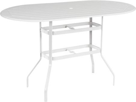 Newport MGP Outdoor Oval Balcony Table with Umbrella Hole