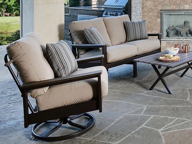 Kingston Deep Seating Aluminum Cushion Patio Lounge Set