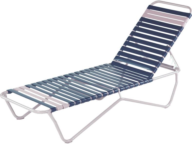 Aruba Strap Aluminum Stacking Chaise Lounge