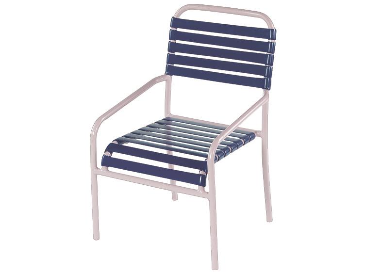 Aruba Strap Aluminum Stacking Dining Armchair