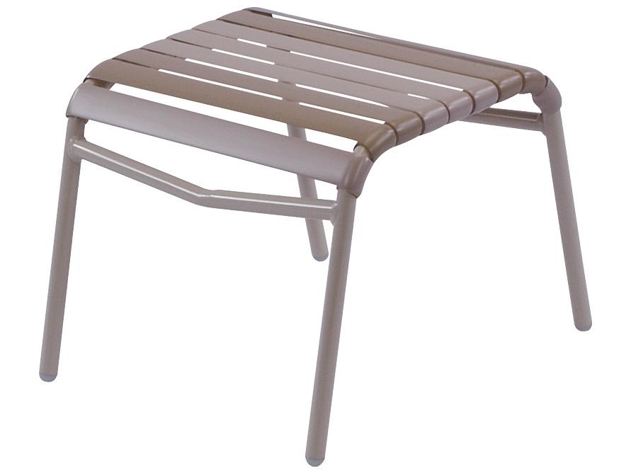 Country Club Strap Aluminum Outdoor Ottoman