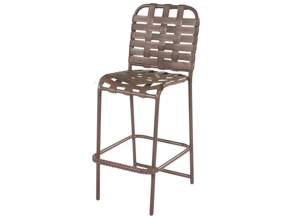 Country Club Strap Aluminum Outdoor Bar Chair