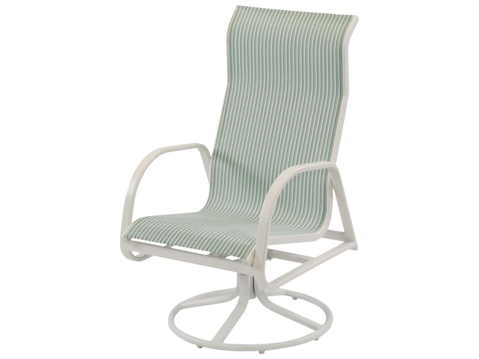 Ocean Breeze High Back Sling Aluminum Swivel Rocker