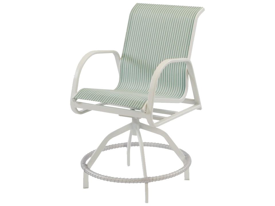 Ocean Breeze Sling Aluminum Swivel Balcony Chair