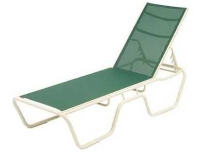 Neptune Sling Aluminum Stacking Chaise Lounge with 18-Inch Seat Height