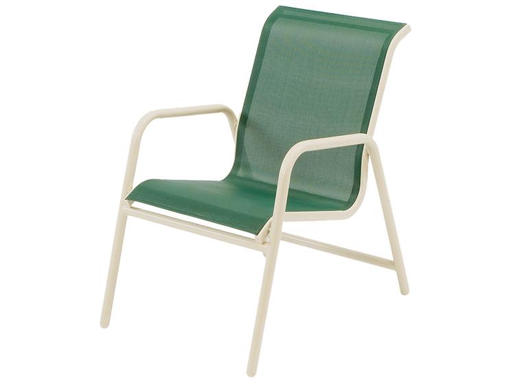 Neptune Sling Aluminum Stacking Dining Arm Chair