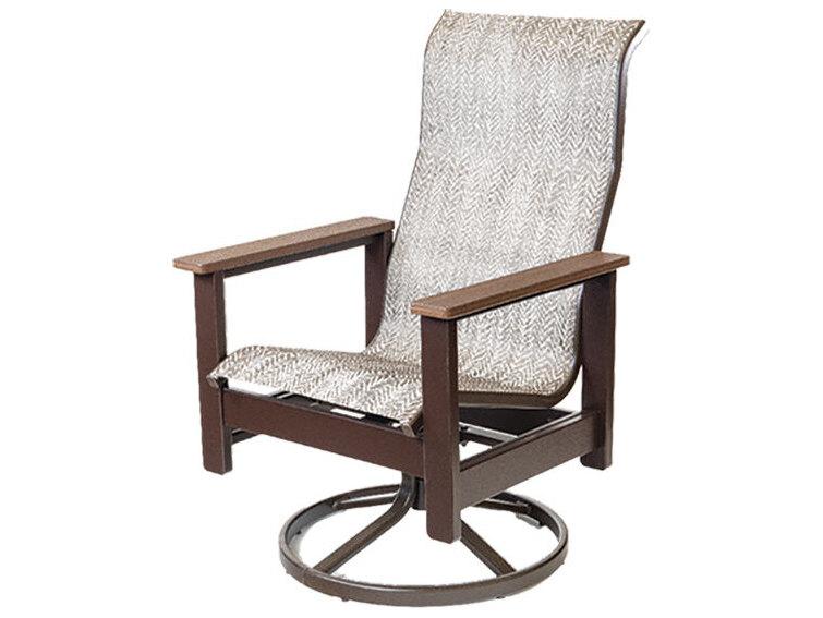 Kingston Sling MGP Arm High Back Swivel Rocker Dining Chair