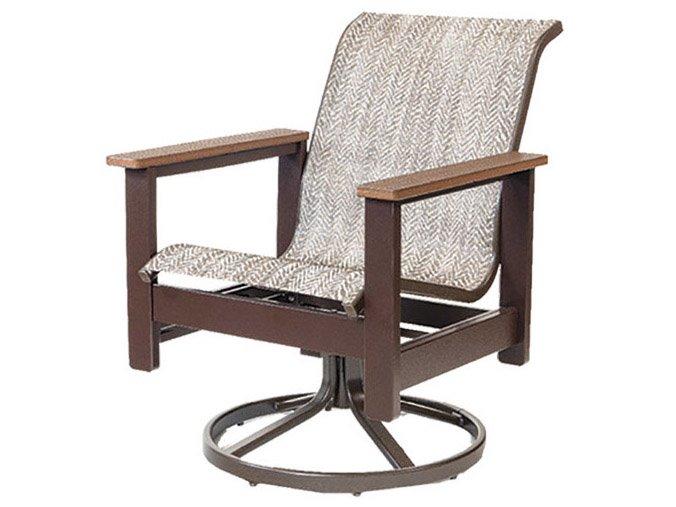Kingston Sling MGP Arm Swivel Rocker Dining Chair