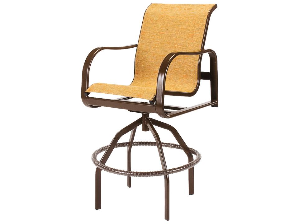 Sonata Sling Aluminum Swivel Bar Chair