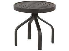 Napa Punched Aluminum Aluminum Round Patio Side Table