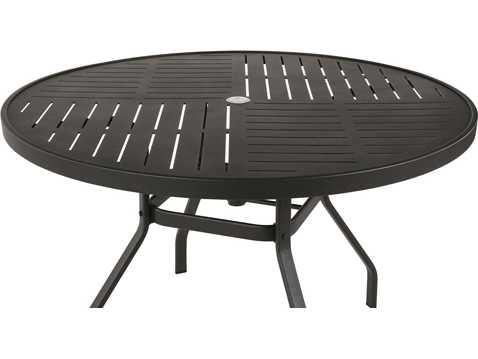 Napa Punched Aluminum Aluminum Round Outdoor Patio Conversation Table