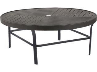 Napa Punched Aluminum Aluminum Round Outdoor Patio Conversation Table