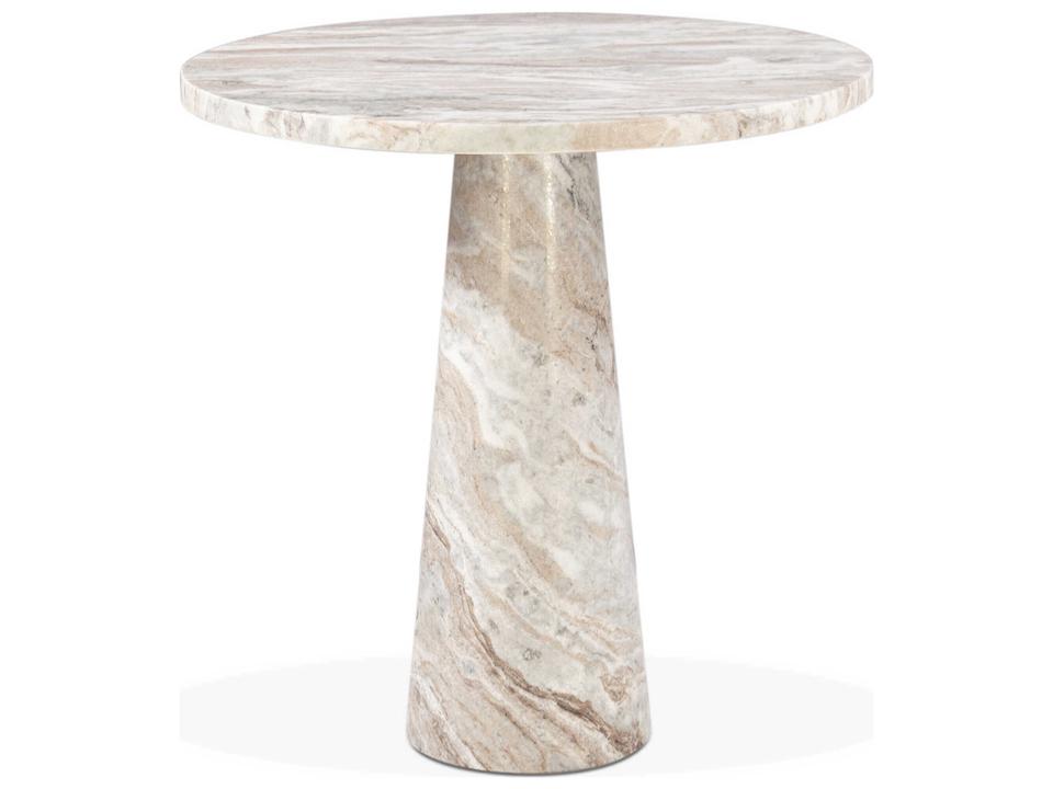 Giza Round 30-Inch Dining Table in Brown Toronto Marble