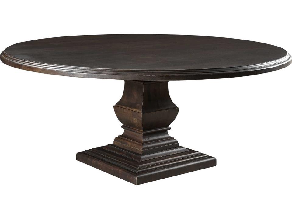 Toulon 72-Inch Round Dining Table in Vintage Brown Mango Wood