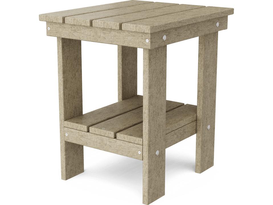 Freedom Two-Tier Outdoor Side Table in Recycled Poly Lumber
