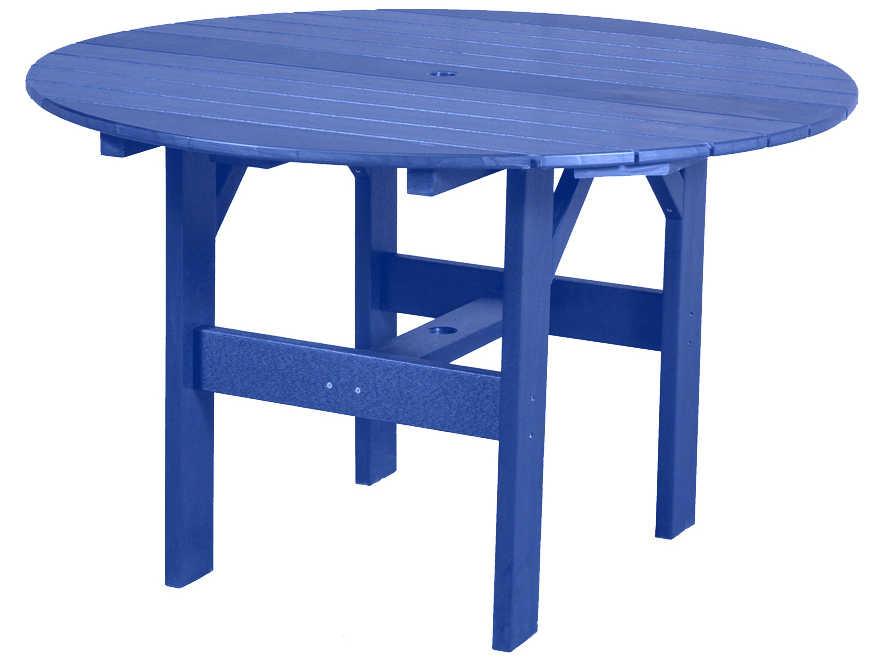Classic 46-Inch Round Dining Table with Umbrella Hole