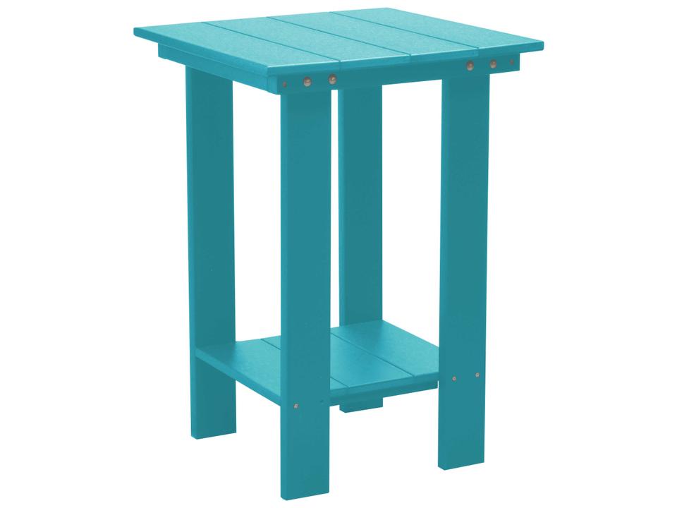 Contemporary Recycled Plastic Square Outdoor Counter Table