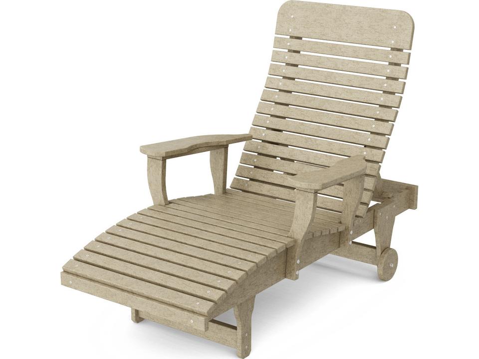 Signature Adjustable HDPE Plastic Outdoor Chaise Lounge