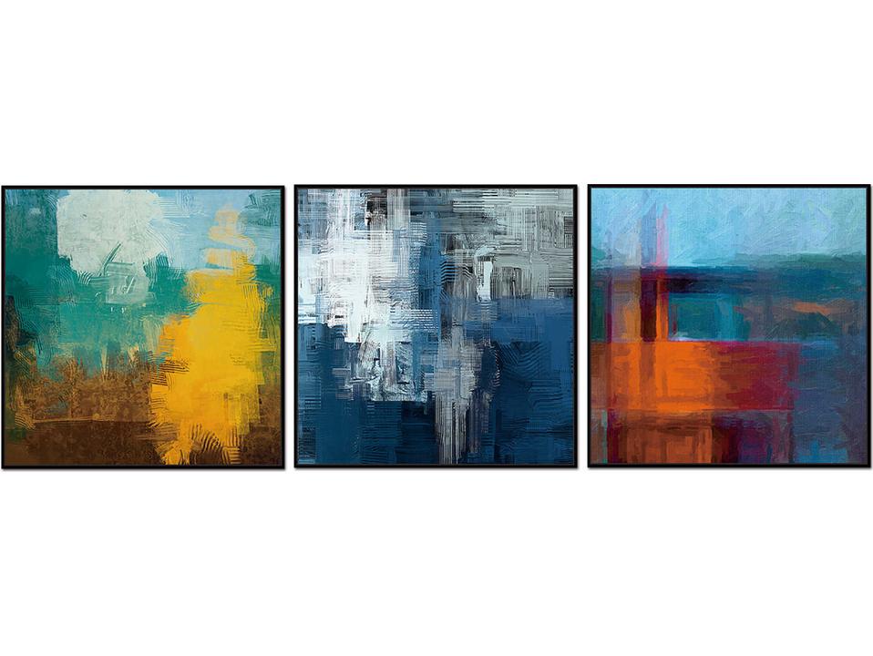 Terra Canvas 3 Piece Wall Art with Black Frame