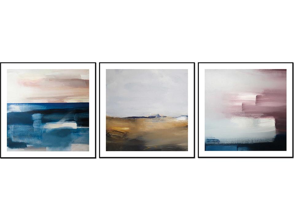 Isla 3-Piece Canvas Wall Art Multicolor With Black PS Frame