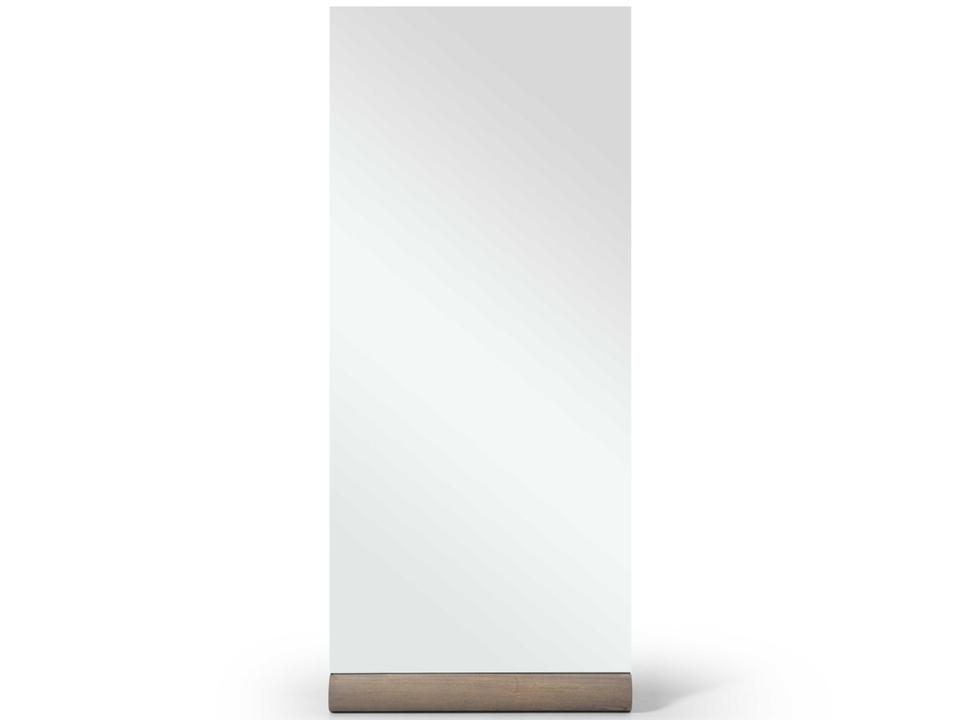 Rosie Rectangular Floor Mirror with Solid Wood Base