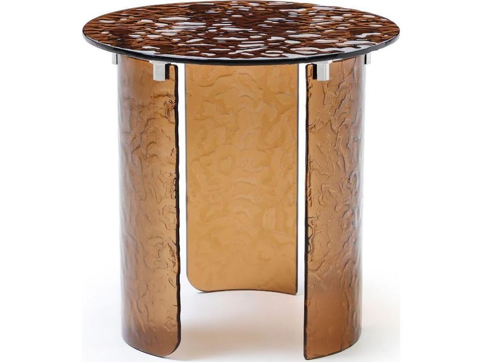 Rivelle Round Glass End Table