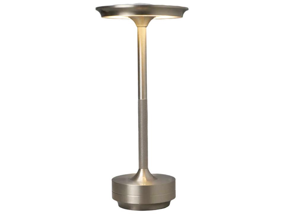 Cherry Rechargeable LED Table Lamp in Silver Aluminum