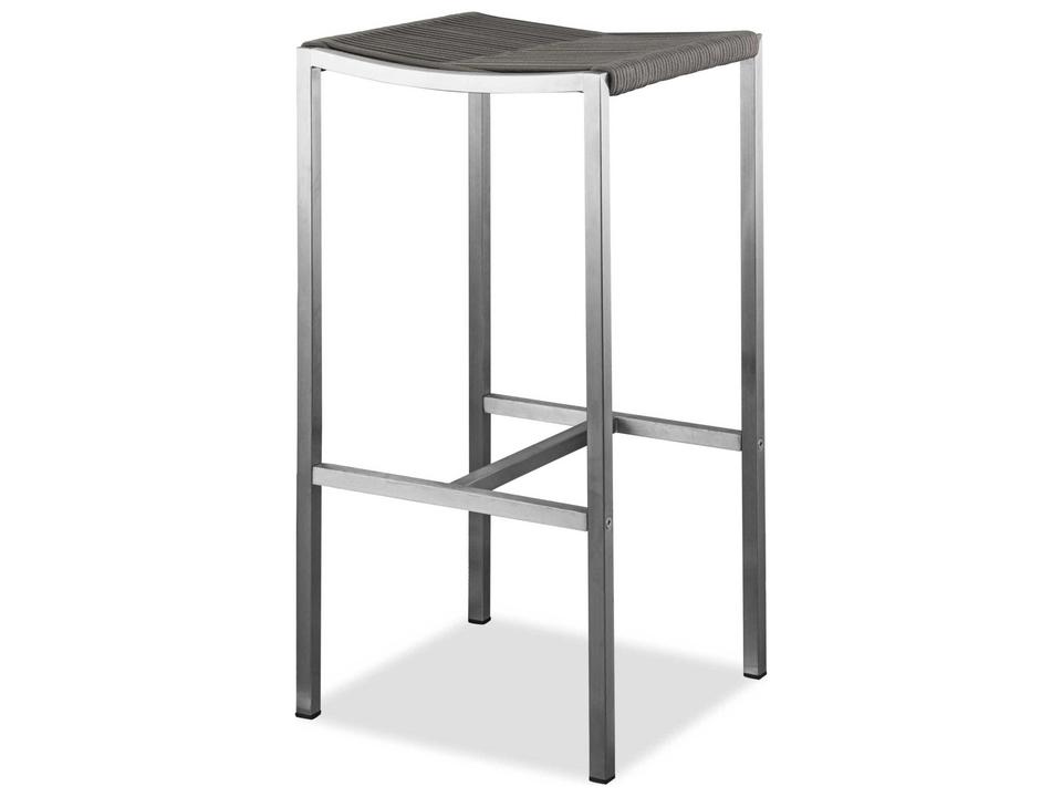 Stone Brown Aluminum Rope Bar Stool