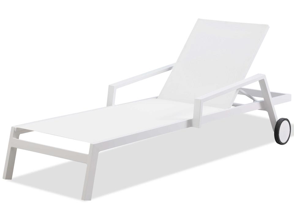 Bondi White Aluminum Sling Lounge Chair