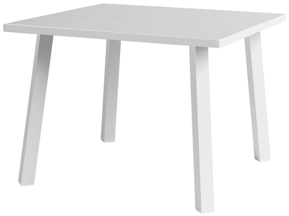 Rio Square Dining Table with White Aluminum Frame