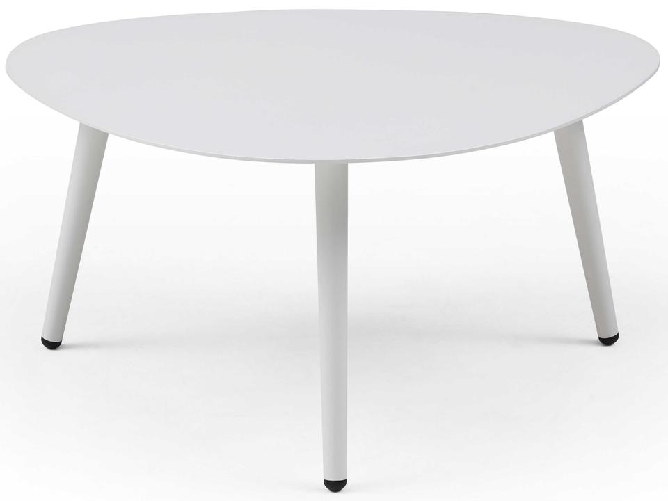 Rowan Large Kidney Aluminum End Table in White