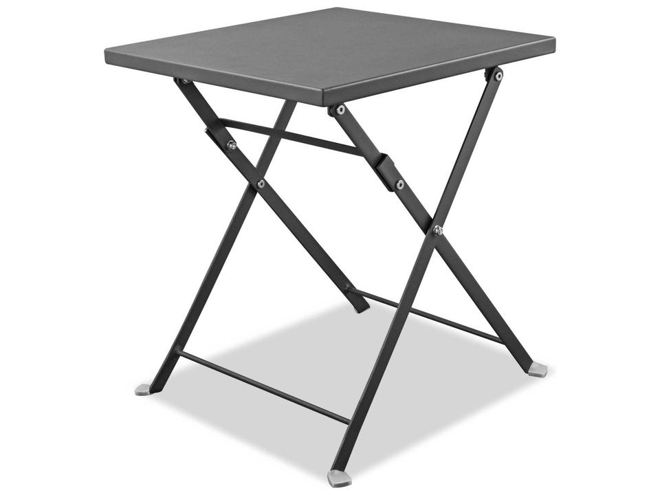 Flint Square End Table in Dark Grey Aluminum