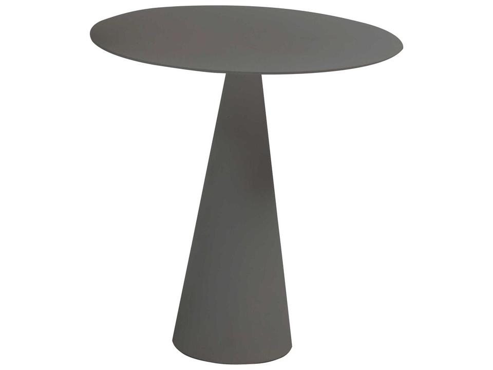 Ireland 20-Inch Round Aluminum End Table in Dark Grey