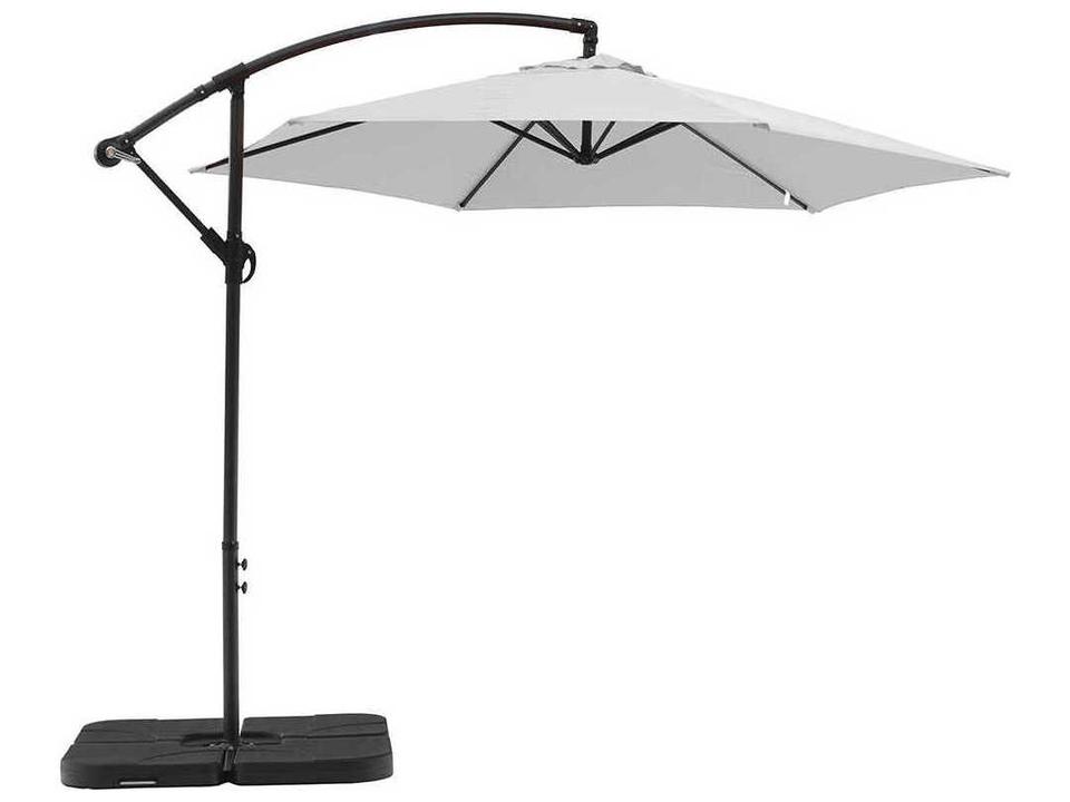 Whiteline Modern Living Aiden 118-Inch Hexagon Standing Umbrella in White