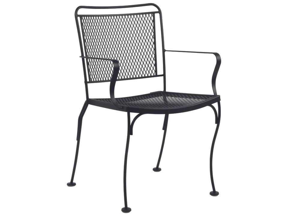 Constantine Wrought Iron Stackable Outdoor Dining Arm Chair