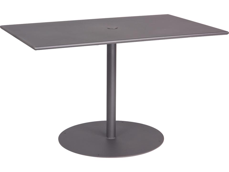 Wrought Iron ADA Rectangular Dining Table with Umbrella Hole