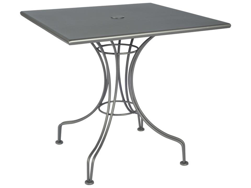 Wrought Iron 30-Inch Square Solid Top Outdoor Bistro Table