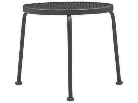 Briarwood 17 Inch Round Stacking Mesh Top End Table in Various Finishes