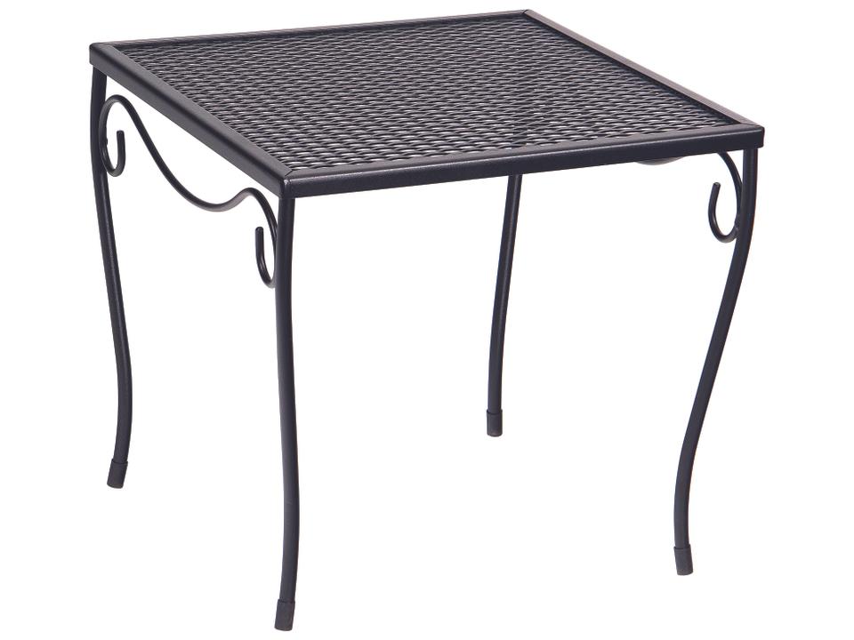 Wrought Iron Mesh Square Medium Patio End Table