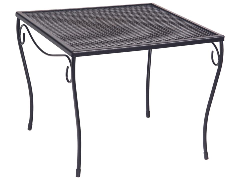 Wrought Iron Tables Collection Square Outdoor End Table with Powder-Coated Finish